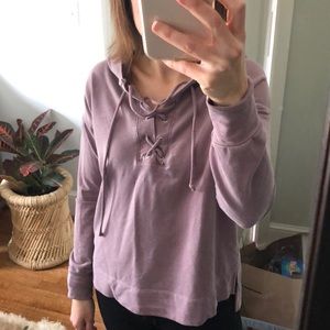 Lace up hoodie by Sundry